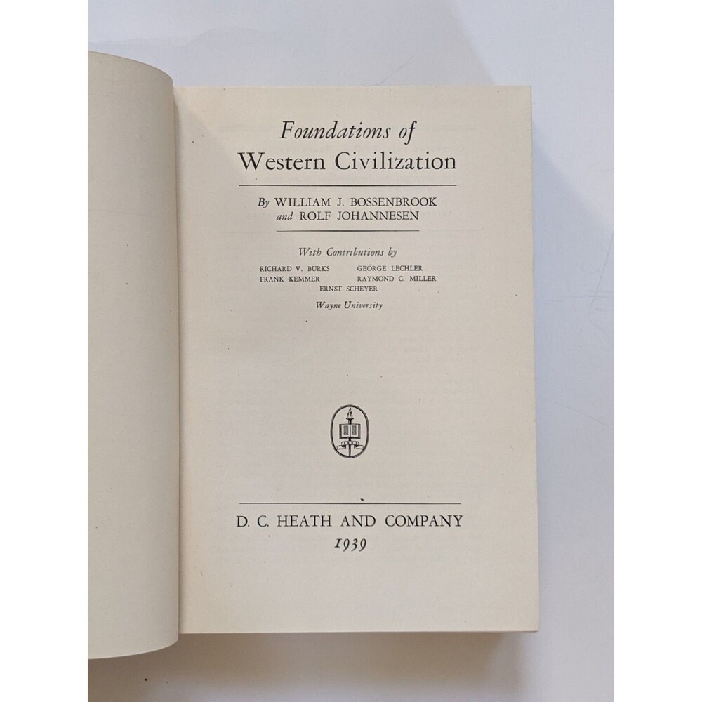 Foundations of Western Civilization (1939) by Bossenbrook, Johannesen Vintage HC - Picture 7 of 13